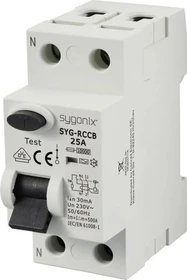 Sygonix Fehlerstrom-Schutzschalter A 2polig 25 A 0.03 A 230 V/AC