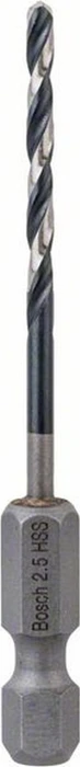 Bosch Professional HSS Impact Control Spiralbohrer, 2.5x30x69mm, 1 Stück