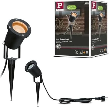 Paulmann Plug & Shine Goldlicht 4.3W Gartenspot schwarz