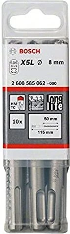 Bosch Professional SDS-plus-7 Hammerbohrer, 8x50x115mm, 10 Stück