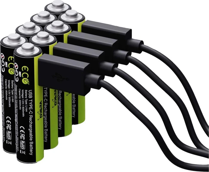 Verico LoopEnergy Micro AAA Li-Ion USB-C 600mAh, 8er-Pack