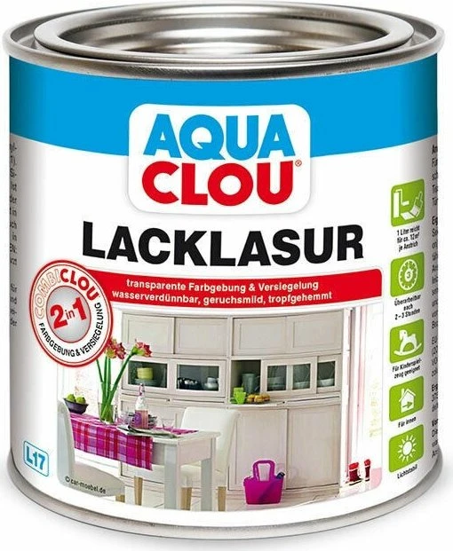 CLOU L17 Aqua Combi-CLOU Lacklasur weiß, 750ml