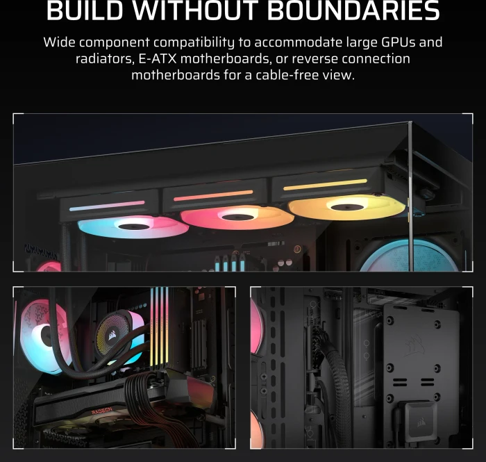 Corsair 3500X LX-R RGB iCUE LINK, schwarz, Glasfenster