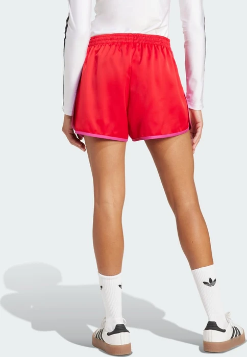 adidas Adicolor 3-Streifen Sprinter Laufhose kurz better scarlet/semi lucid fuchsia (Damen)