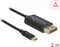 DeLOCK USB-C [Stecker] auf DisplayPort 1.2 [Stecker] Kabel 4K 60Hz schwarz, mit Nylongeflecht, 2m Vorschaubild