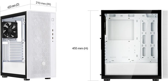 SilverStone Fara R1 V2, schwarz, Glasfenster