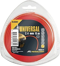 McCulloch NLO005 Nylon Trimmerfaden für Rasentrimmer, 2.4mm/15m