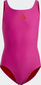 adidas Solid Small Logo Badeanzug lucid fuchsia/better scarlet (Junior)