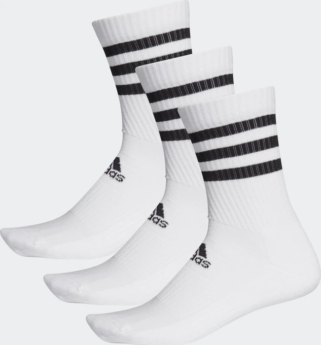 adidas 3-Streifen Cushioned Crew Socken weiß, 3 Paare
