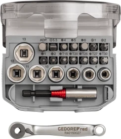 Gedore red R49005023 Steckschlüsselsatz inkl. Werkzeugbox, 23-tlg.