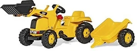 rolly toys rollyKid CAT Trettraktor mit Frontlader und Anhänger gelb