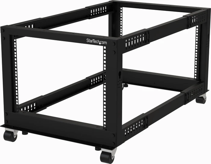 StarTech 4POSTRACK8U, 19" Open Frame Serverrack 8HE, schwarz, 1100mm tief (4POSTRACK8U)