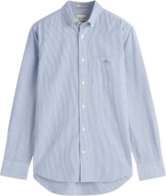 Gant Regular Fit Classic Banker Stripe Popeline Hemd langarm college blue (Herren)