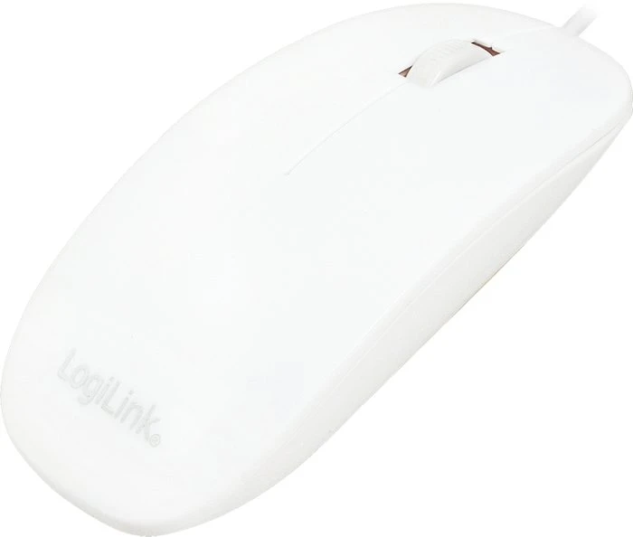 LogiLink Optical flat Mouse weiß, USB