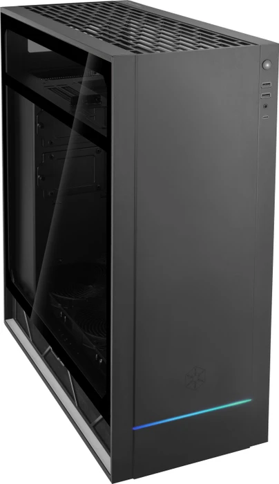 SilverStone Alta F1 Black, schwarz, Glasfenster