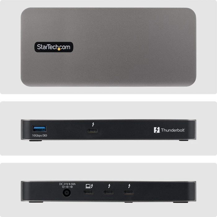 StarTech Thunderbolt 5 Hub, Thunderbolt Share KVM, 8K Multi-Display, 140W PD, Thunderbolt 5 [Buchse]