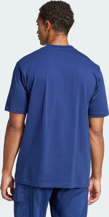 adidas Essentials Linear Single Jersey T-Shirt kurzarm dark blue/white (Herren)