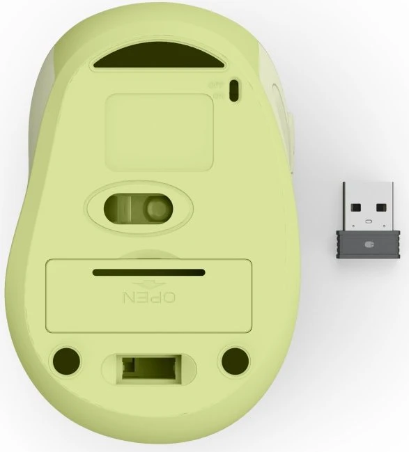 Hama WM-400 Silent Wireless 6-Button Mouse grün/hellgrün, USB