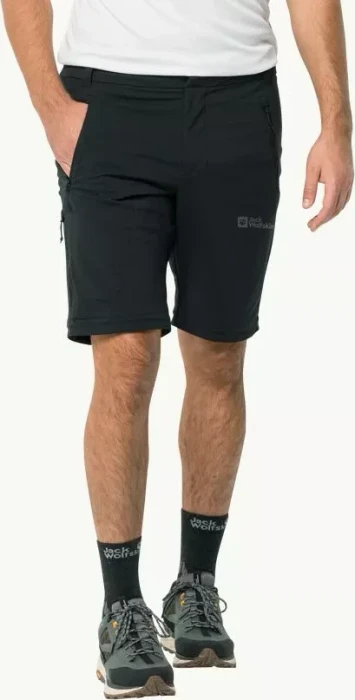 Jack Wolfskin Glastal Zip Away Zip-Off Hose lang schwarz (Herren)