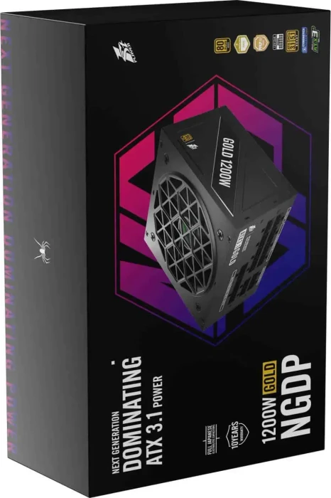 1st Player NGDP Gold schwarz 1200W, ATX 3.1