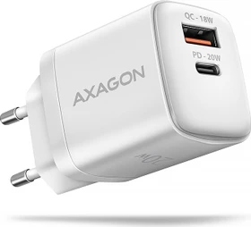 Axagon ACU-PQ20W PD3.0 & QC4+ 2x OUTPUTS Wall Charger 20W weiß