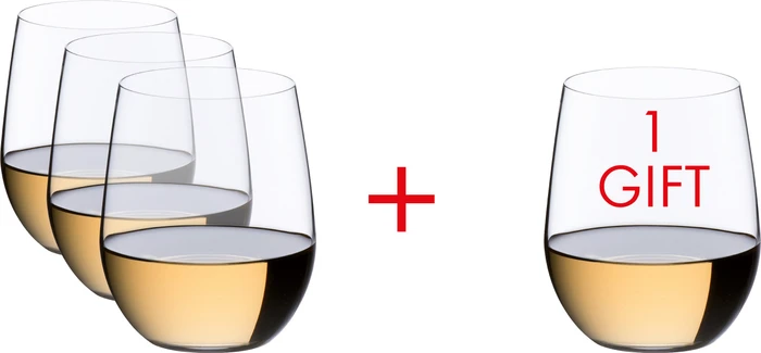 Riedel The O Wine Tumbler Viognier/Chardonnayglas, 4 Stück