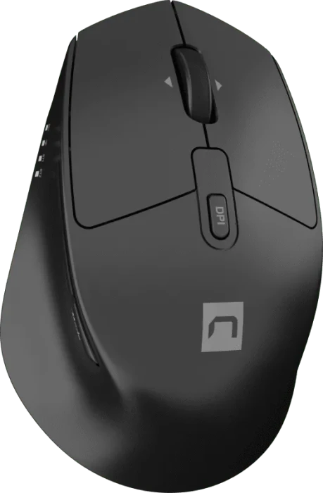Natec Kite Silent Wireless Mouse schwarz, USB/Bluetooth