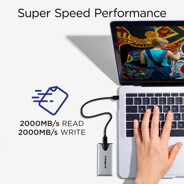 Integral SlimXpress Pro Portable SSD, 500GB, USB-C 3.2