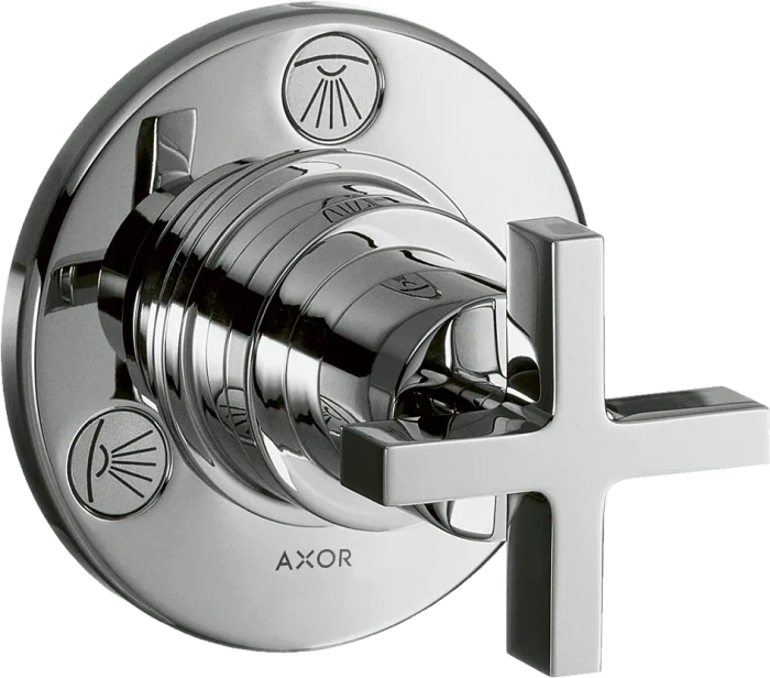 Hansgrohe Axor Citterio Ab- und Umstellventil Trio/ Quattro Unterputz mit Kreuzgriff chrom
