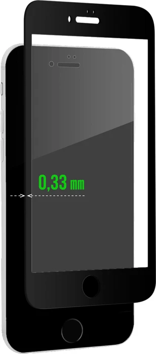 Scutes Deluxe Displayschutzglas Full Screen für Apple iPhone 7 Plus/8 Plus schwarz