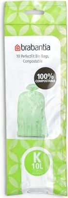 Brabantia Bio-Müllbeutel K, 10L, 10/Rolle - Green Müllbeutel