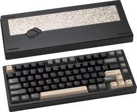 Wobkey Rainy 75 Pro, schwarz, LEDs RGB, Kailh Cocoa, USB/Bluetooth, US