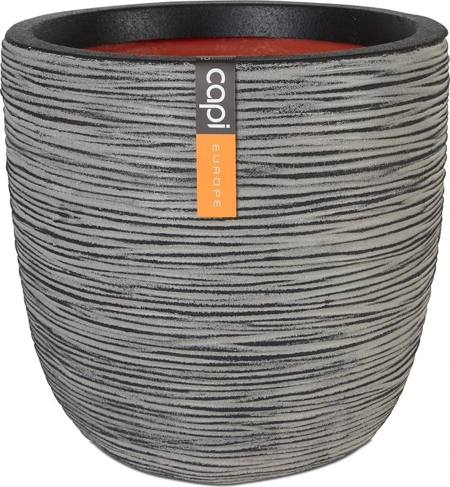 Capi Topf Kugel Rib Blumentopf 43cm anthrazit (KOFZ933)