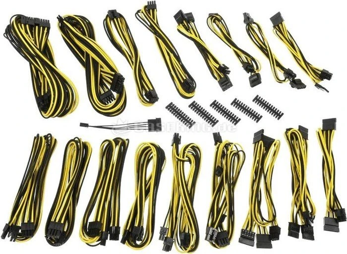 BitFenix Alchemy 2.0 CSR-Series Kabel Kit für Netzteile, schwarz/gelb