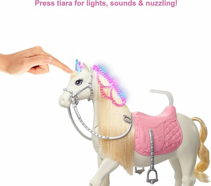 Mattel Barbie - Princess Adventure Tanzendes Pferd mit Prinzessin
