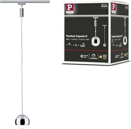 Paulmann URail Capsule II Schienensystem LED Pendelleuchte 6W chrom matt, 1 Stück
