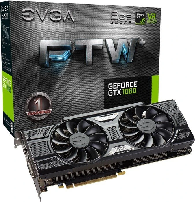 EVGA GeForce GTX 1060 FTW+ Gaming ACX 3.0, 6GB GDDR5, DVI, HDMI, 3x DP