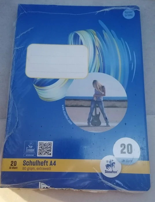 Ursus Basic Schulheft, A4, Lineatur 28, 16 Blatt, 10er-Pack (040416028#10)