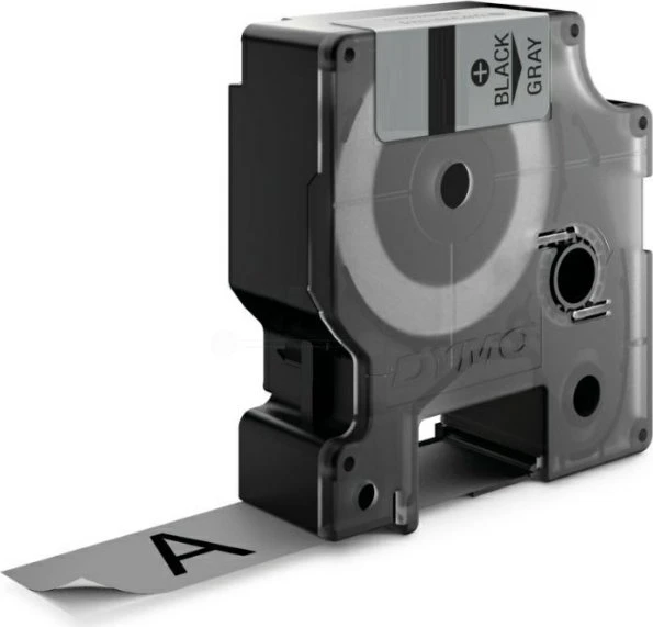 Dymo ID1 Permanent Industrial Rhino Pro Beschriftungsband, 9mm, schwarz/metallic
