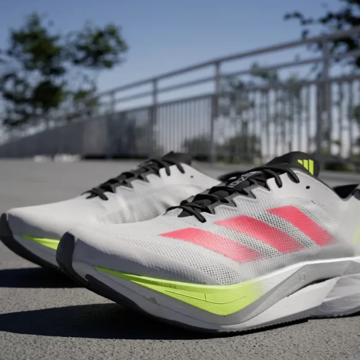 adidas Adizero Boston 12 dash grey/lucid red/lucid lemon (Herren)