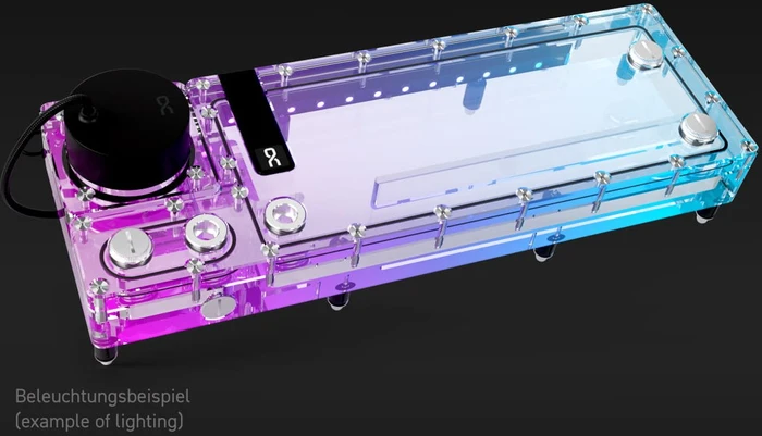 Alphacool Core Flat Reservoir 360 Rechts mit VPP Apex Pumpe