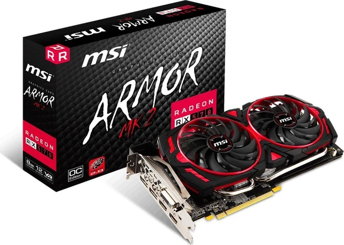 MSI Radeon RX 570 Armor MK2 8G OC, 8GB GDDR5, DVI, 2x HDMI, 2x DP
