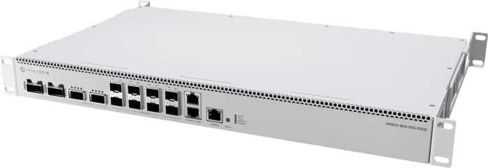 MikroTik Cloud Router Switch CRS812 DDQ Rackmount Managed Switch, 8x SFP56, 2x RJ-45, 2x QSFP56, 2x QSFP56-DD