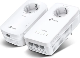 TP-Link AV1300 AC1200 Gigabit Passthrough Powerline ac Wi-Fi Kit, Powerline/WLAN-Access Point und Powerline-Adapter Set, 2er-Bundle (TL-WPA1300P KIT)