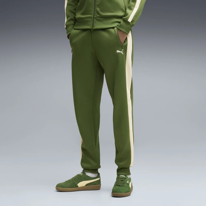 Puma T7 Always On Trainingshose lang earthy green/buttercream (Herren)