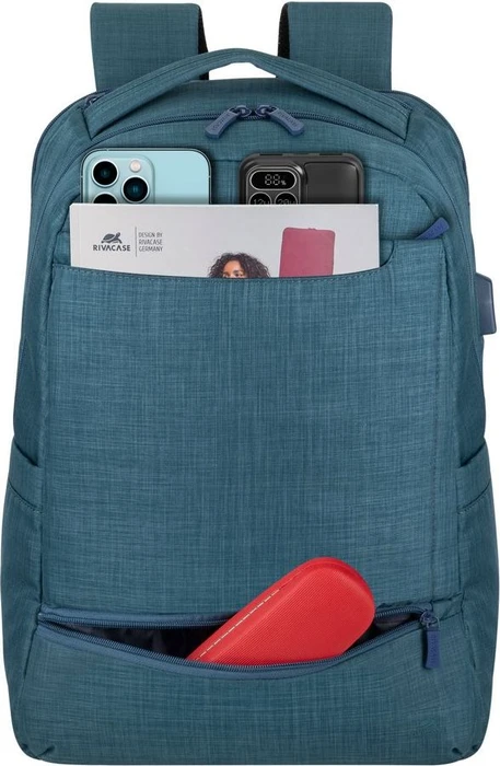 RivaCase 8365 Biscayne ECO 17.3" carry-on Laptop-Rucksack, blau