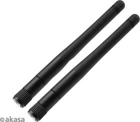 Akasa WLAN Tri-Band, 2er-Pack Antenne, 5GHz/2.4GHz, 2dBi, RP-SMA, omnidirektional