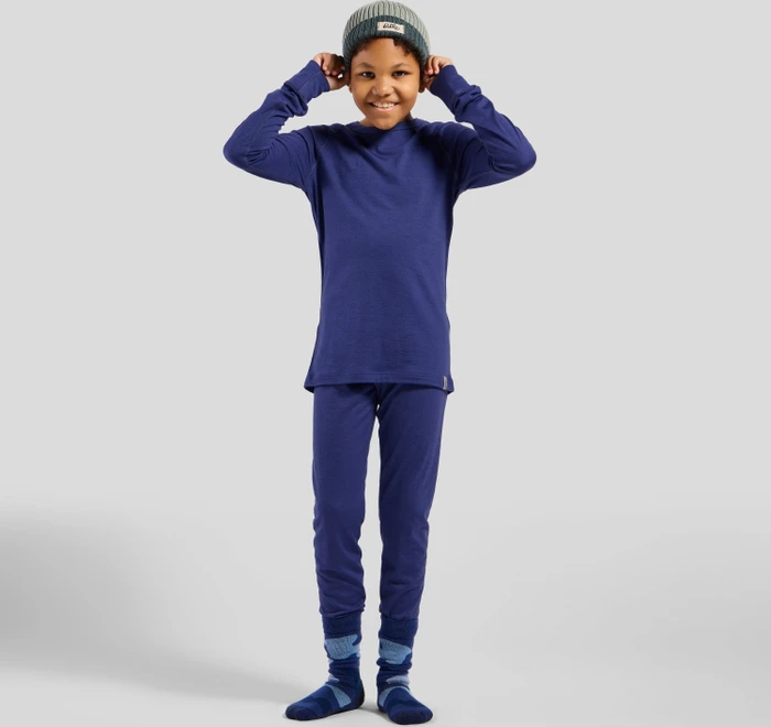 Odlo Active Warm Eco Funktionsshirt langarm skipper blue. (Junior)