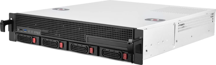 SilverStone RM21-304, Rackmount Storage, schwarz/grau, 2HE, ATX