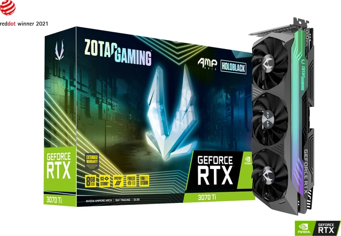 Zotac Gaming GeForce RTX 3070 Ti AMP Holo, 8GB GDDR6X, HDMI, 3x DP